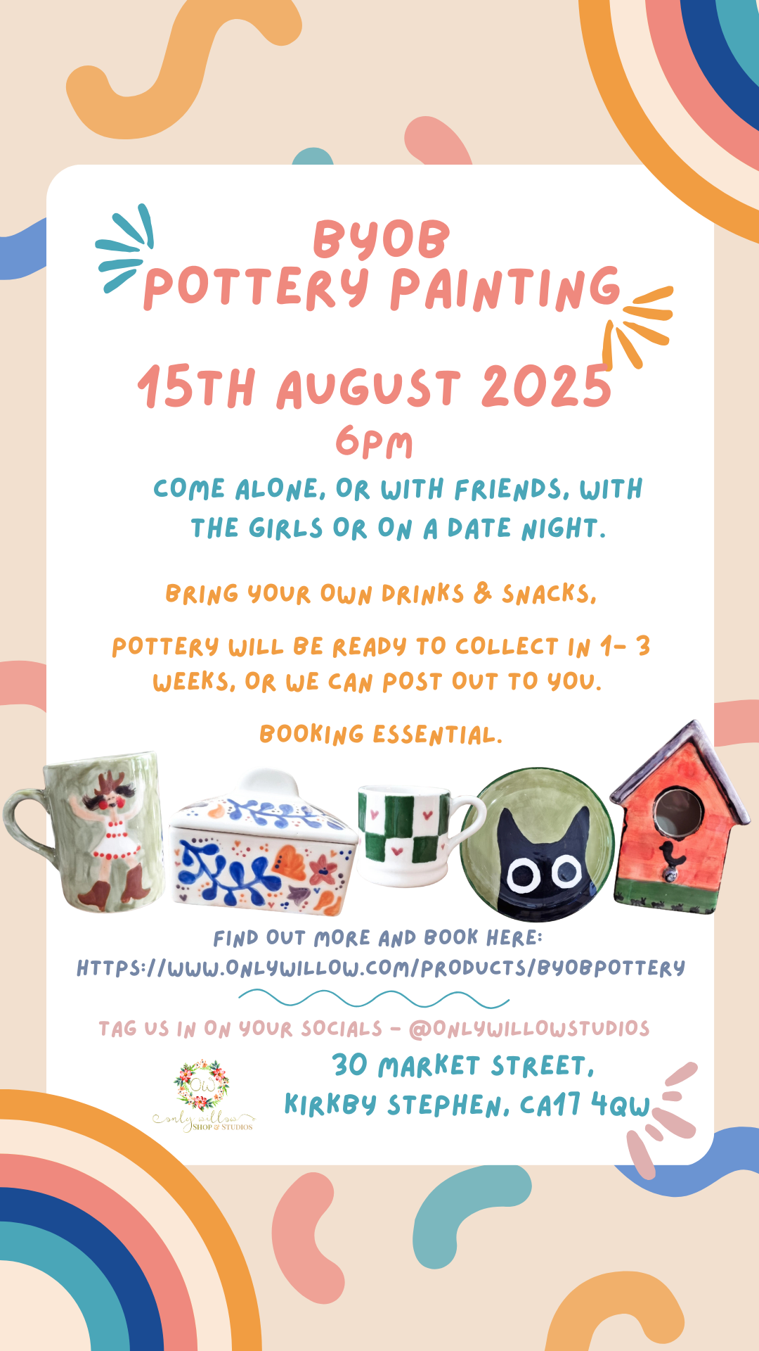 BYOB Potter Painting (August)