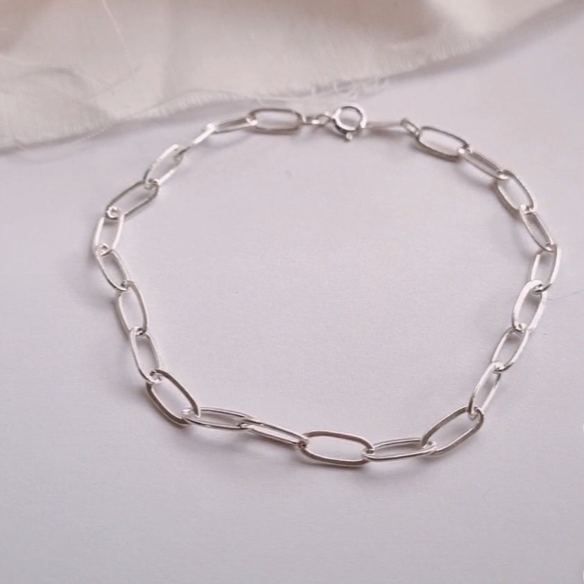 Silver Cable Chain Bracelet