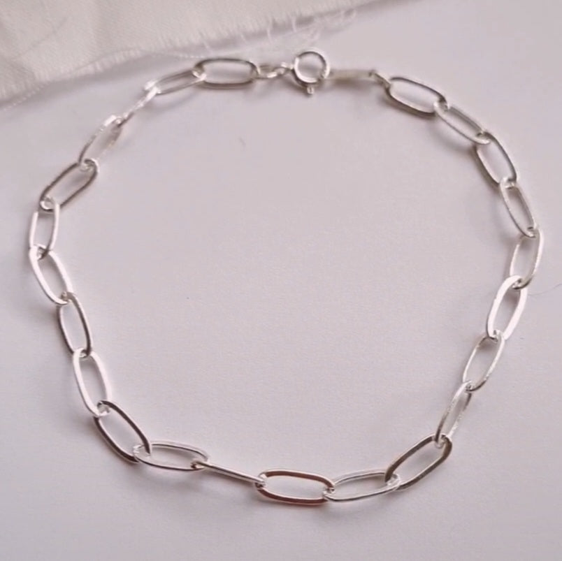 Silver Cable Chain Bracelet