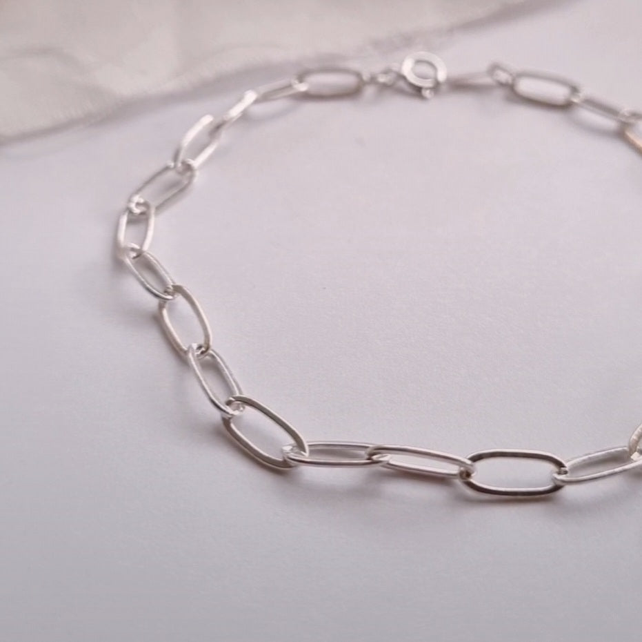 Silver Cable Chain Bracelet