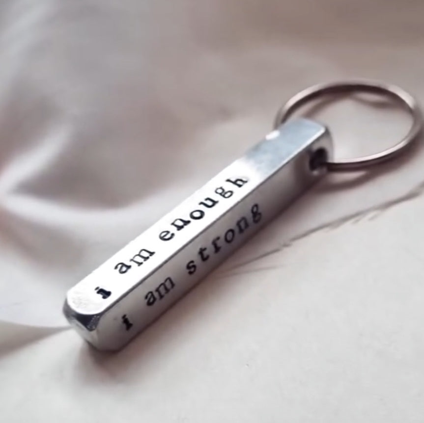 Positive affirmation Keyring