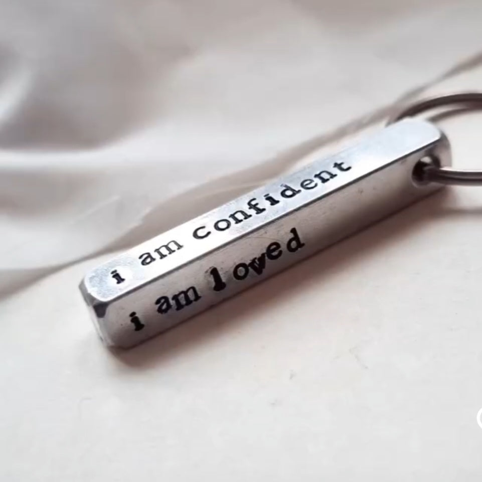 Positive affirmation Keyring