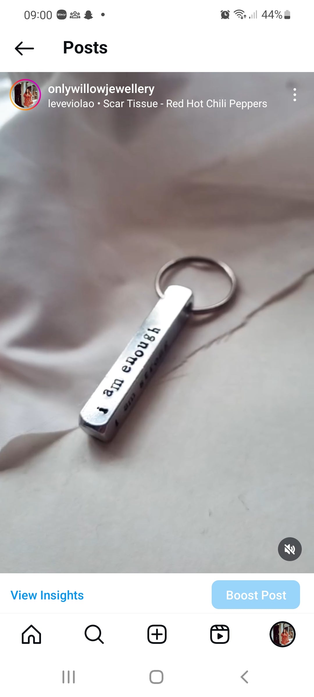 Positive affirmation Keyring