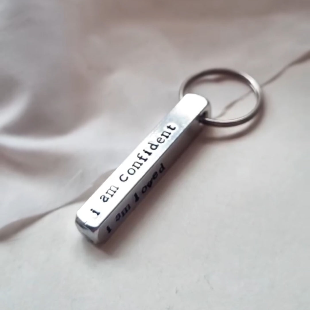 Positive affirmation Keyring
