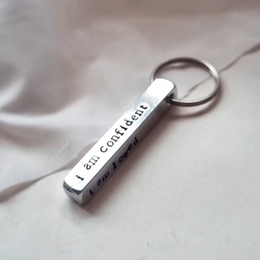 Positive affirmation Keyring