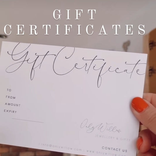 OnlyWillow Jewellery Gift Certificates