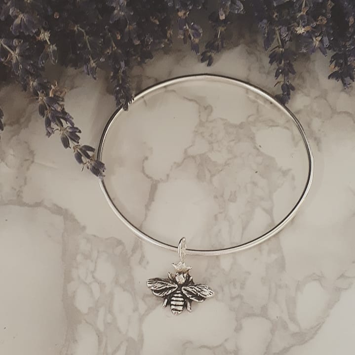 Silver Bee Bangle