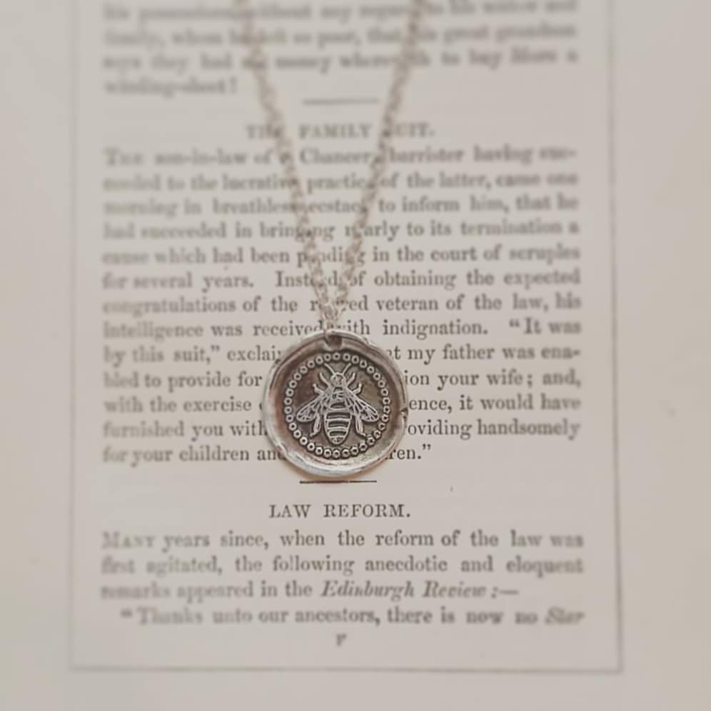 Wax Seal Silver Necklace