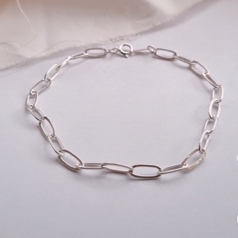 Silver Cable Chain Bracelet