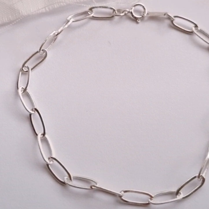 Silver Cable Chain Bracelet
