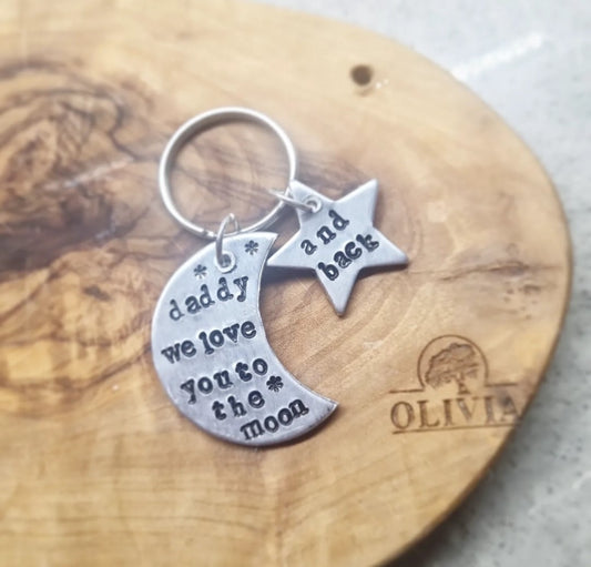 Love you to the moon and back Keyring