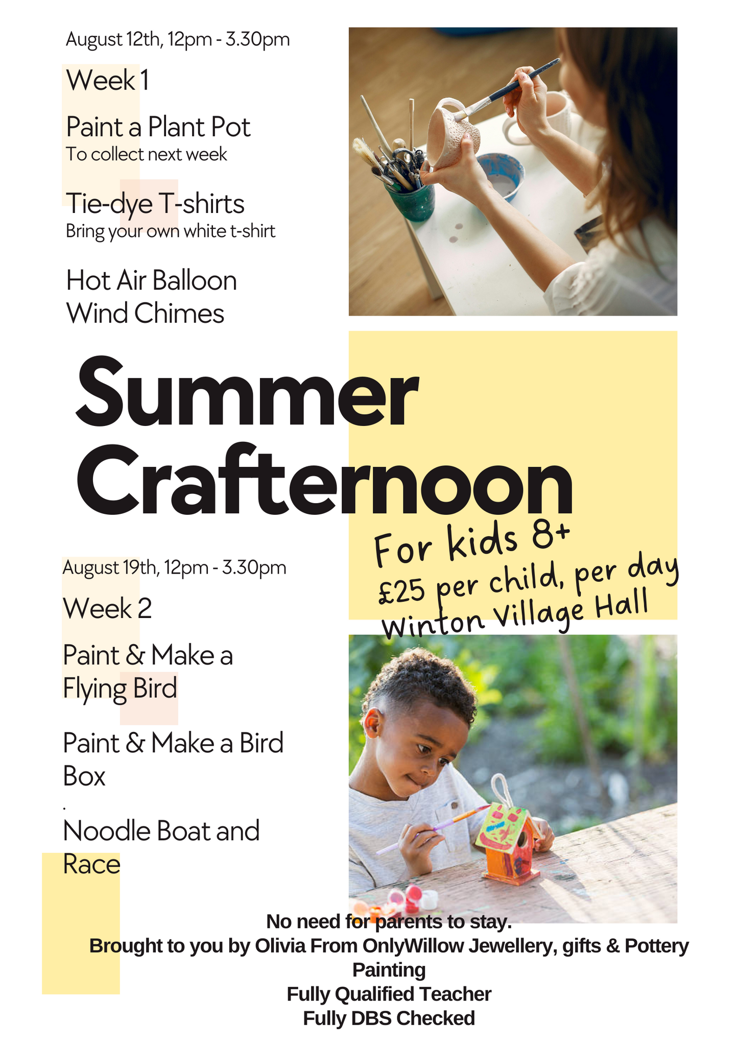 Kids Crafternoon - Week 1 & 2