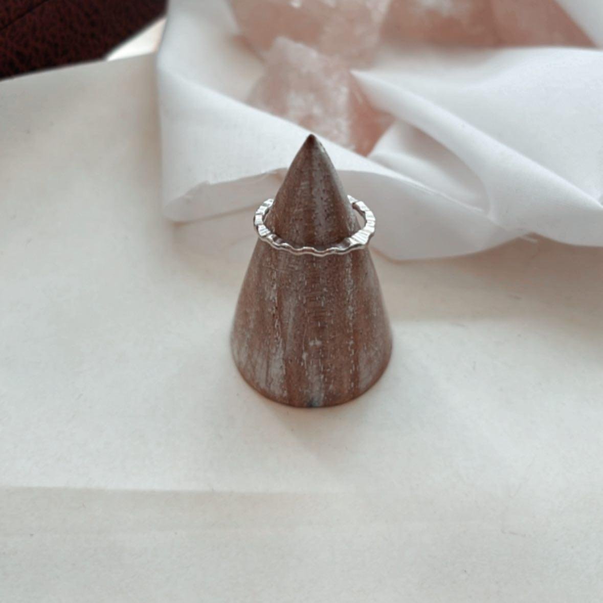 Silver Wave Stacking Ring