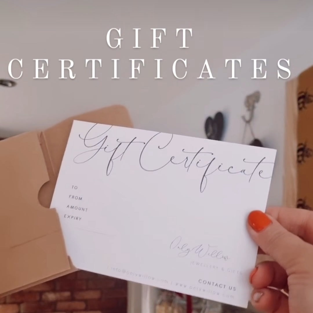 OnlyWillow Jewellery Gift Certificates